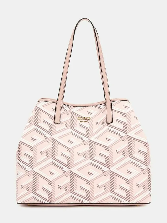 Women Vikky G Cube Logo Shopper Light Pink Guess Shoppers