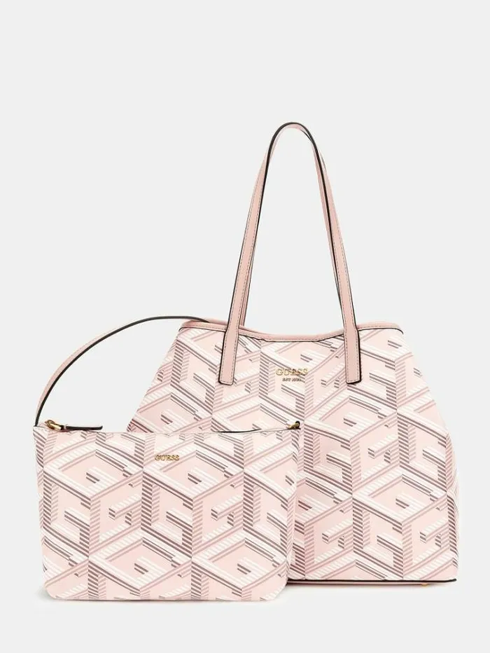 Women Vikky G Cube Logo Shopper Light Pink Guess Shoppers