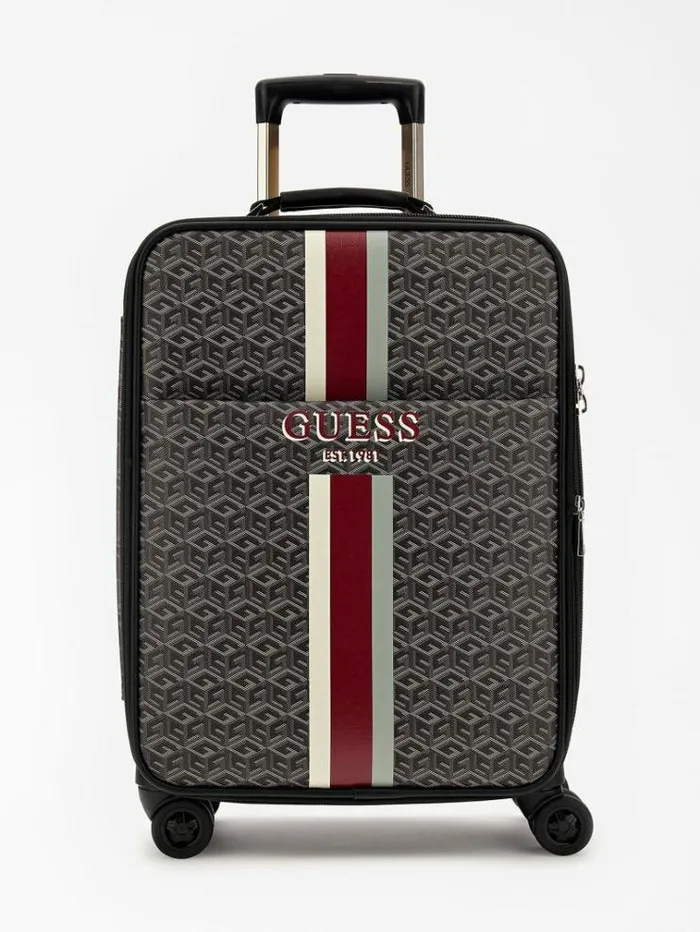 Women Vikky G Cube Logo Trolley Black Multi Guess Travel Bags
