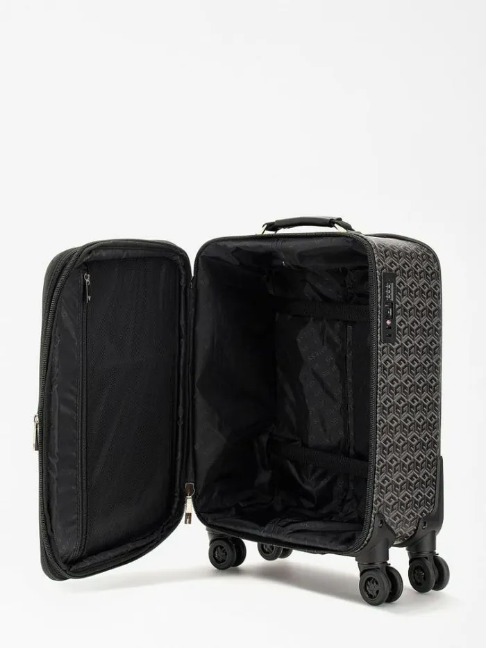 Women Vikky G Cube Logo Trolley Black Multi Guess Travel Bags