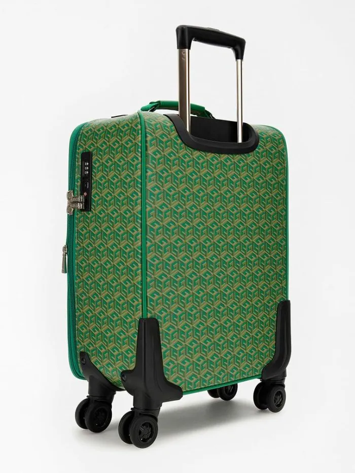 Women Vikky G Cube Logo Trolley Green Multi Guess Travel Bags