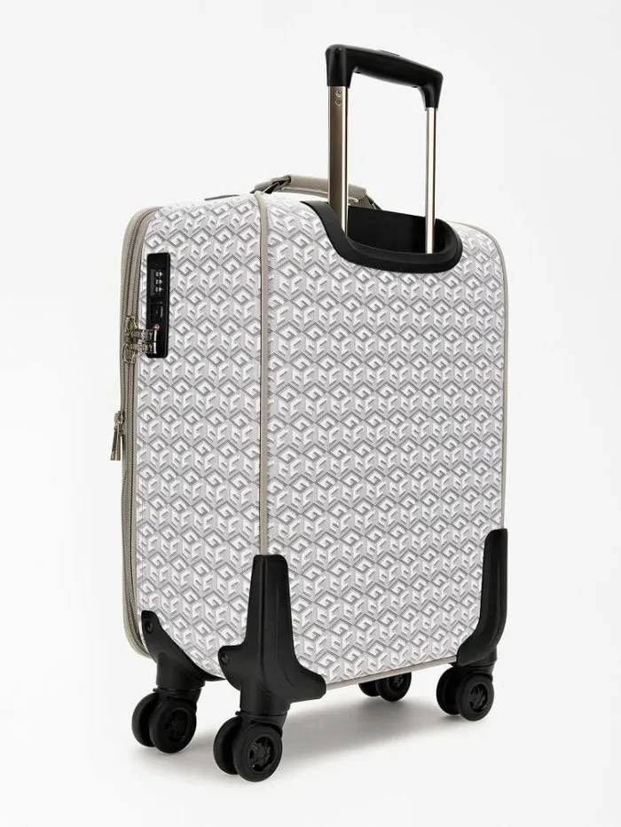 Women Vikky G Cube Logo Trolley Grey Multi Guess Travel Bags