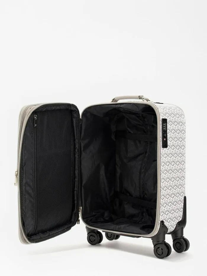 Women Vikky G Cube Logo Trolley Grey Multi Guess Travel Bags