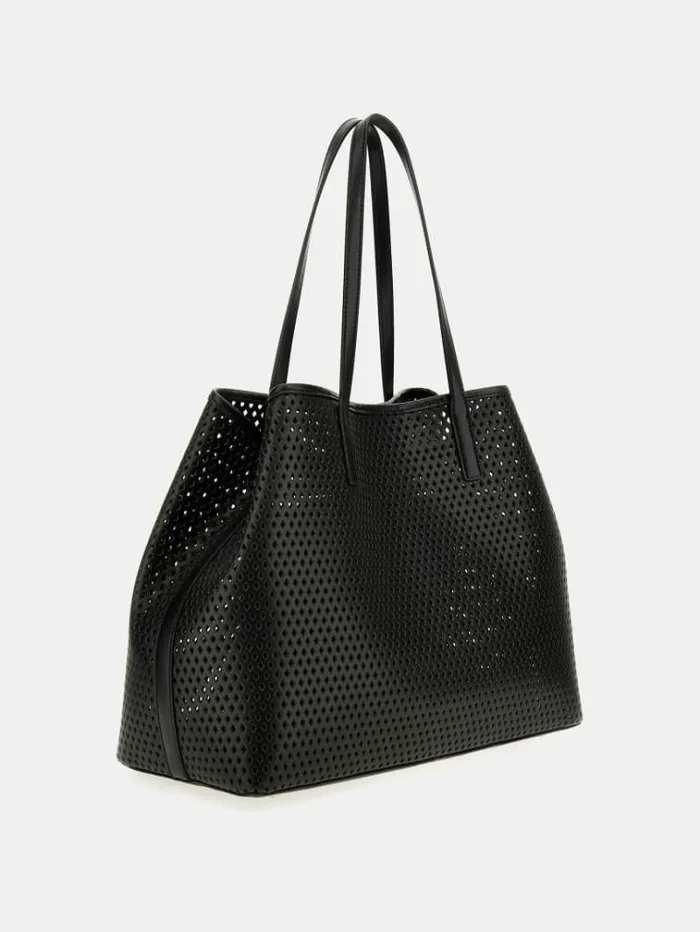 Women Vikky Perforated Shopper Black Guess Shoppers