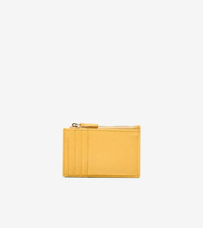 Women Wallets and Wristlets Cole Haan Card Case With Zip Sunset Gold