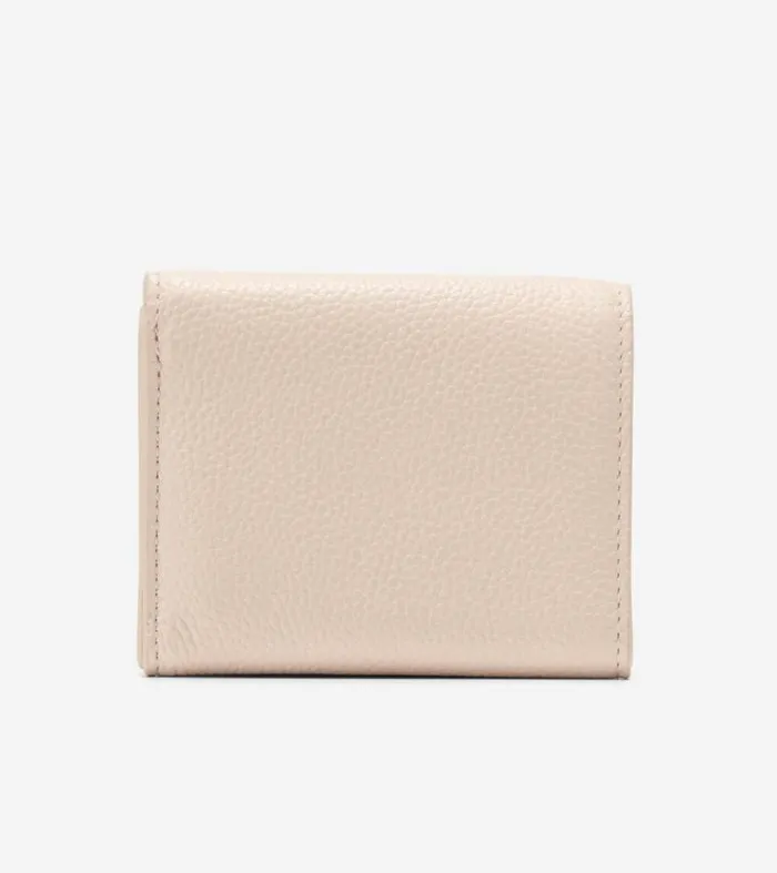 Women Wallets and Wristlets Cole Haan Essential Compact Wallet Sand Dollarivory