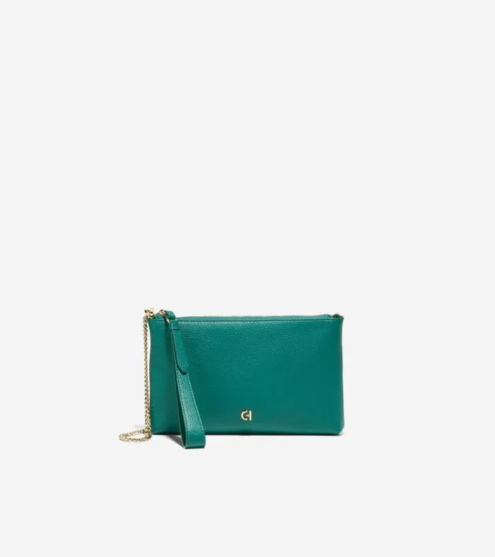 Women Wallets and Wristlets Cole Haan Essential Pouch Green