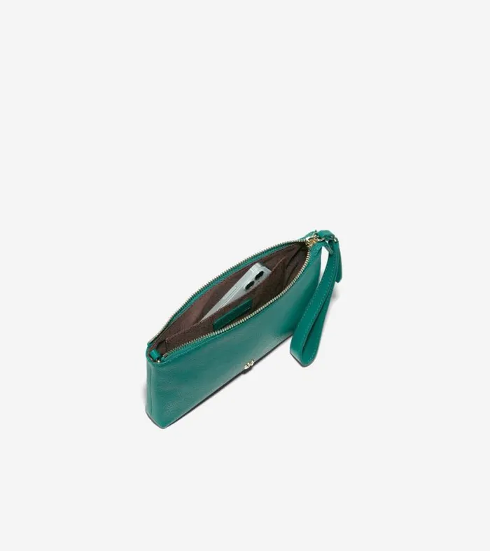 Women Wallets and Wristlets Cole Haan Essential Pouch Green