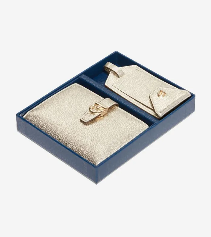 Women Wallets and Wristlets Cole Haan Essential Travel Set Gold