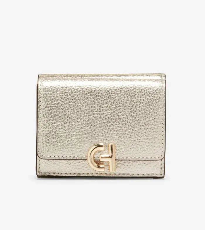 Women Wallets and Wristlets Cole Haan Essential Wallet Gift Set Gold