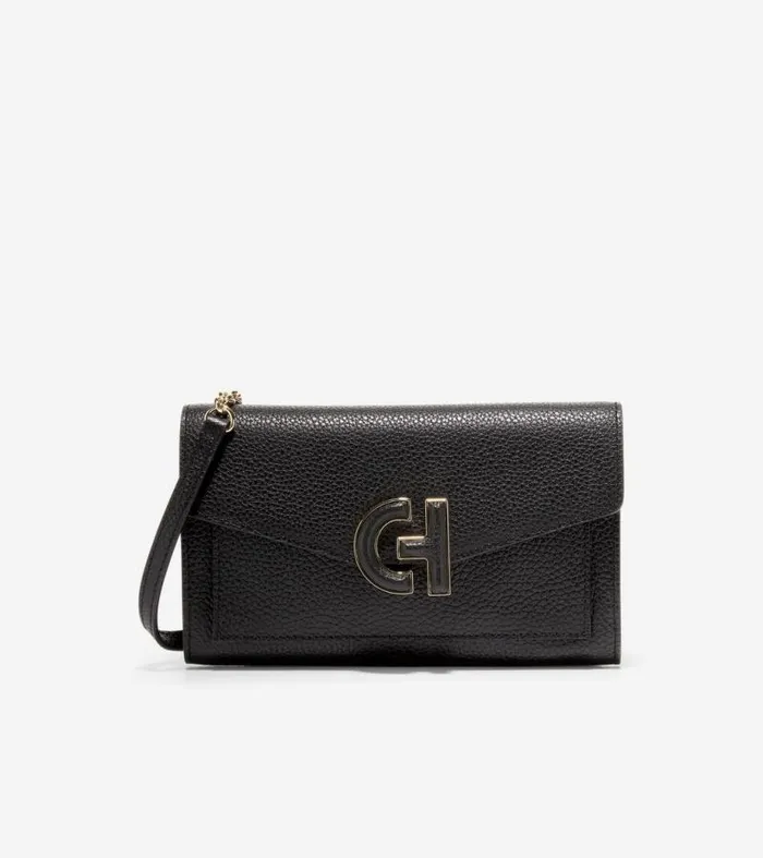 Women Wallets and Wristlets Cole Haan Oversized Closure Phone Case Black