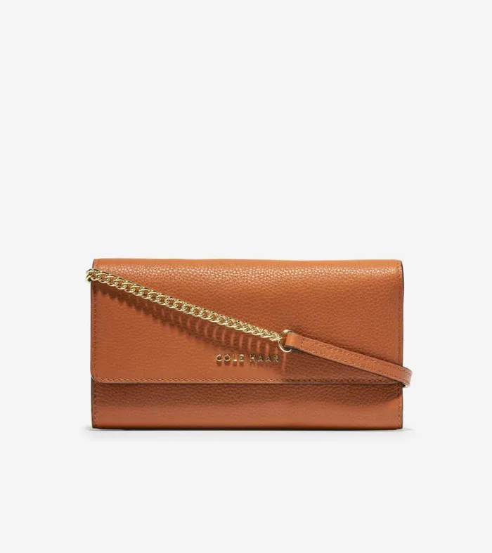Women Wallets and Wristlets Cole Haan Wallet On A Chain British Tan