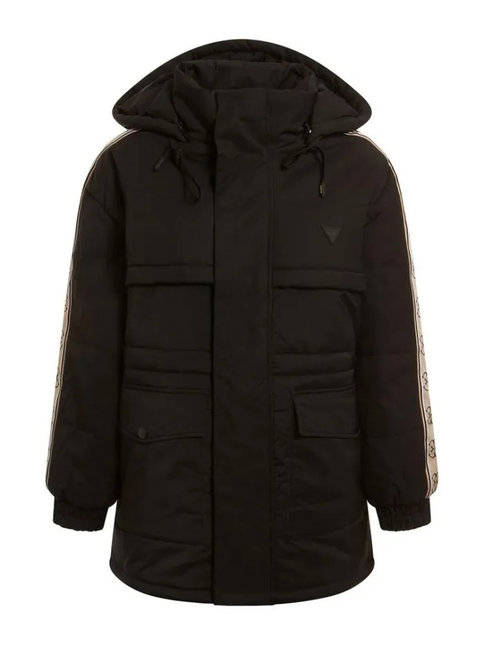 Women Waterproof Puffer Black Guess Coats And Jackets