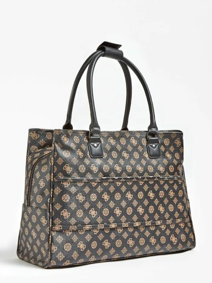 Women Wilder 4g Peony Logo Shopper Brown Multi Guess Shoppers