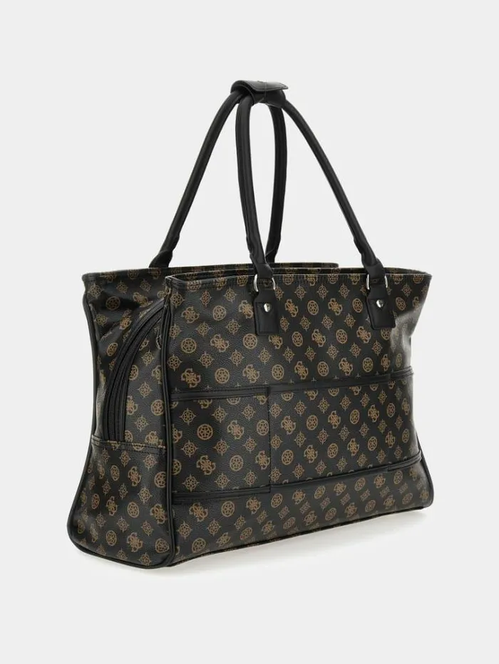 Women Wilder 4g Peony Logo Shopper Brown Multi Guess Shoppers