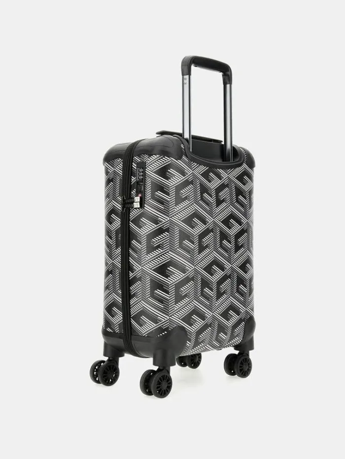 Women Wilder G Cube Logo Trolley Black Multi Guess Travel Bags