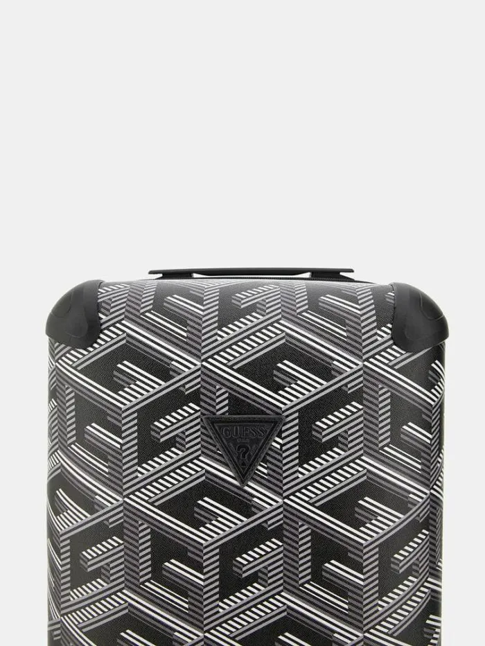 Women Wilder G Cube Logo Trolley Black Multi Guess Travel Bags