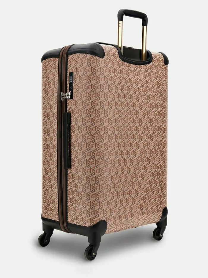 Women Wilder G Cube Logo Trolley Multi Beige Guess Travel Bags