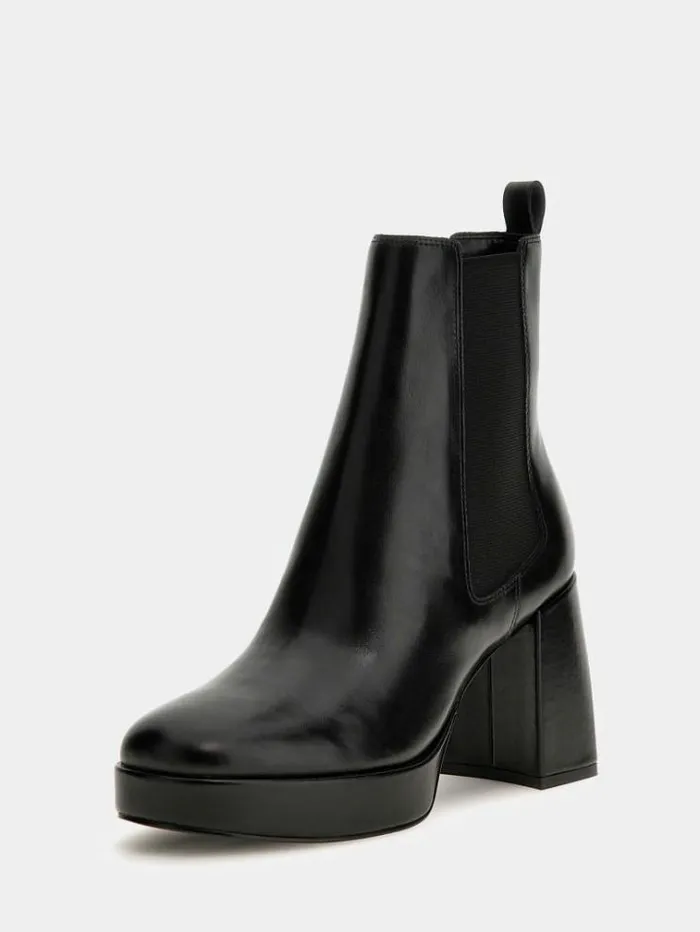 Women Wiley Side Stretch Low Boots Black Guess Boots And Booties