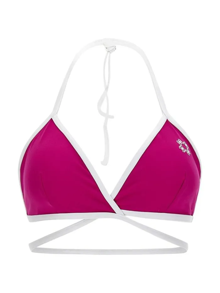 Women Wrap Triangle Bikini Bra Fuchsia Guess Beachwear