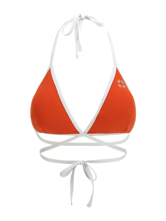 Women Wrap Triangle Bikini Bra Orange Guess Beachwear