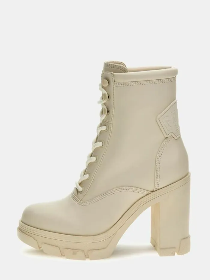 Women Xennia Faux Leather Low Boots Multi Beige Guess Boots And Booties