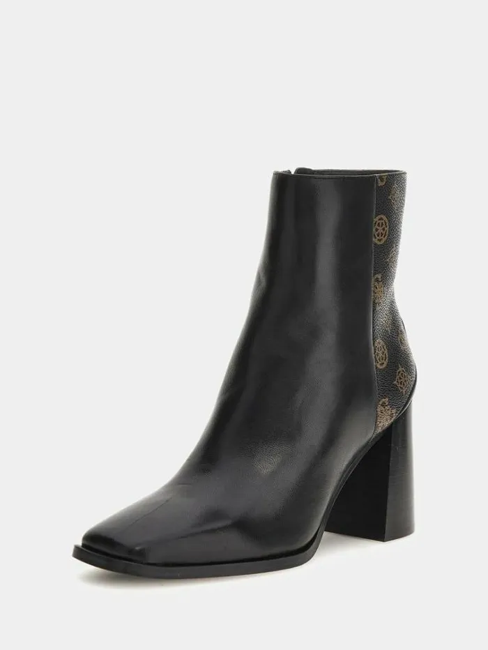Women York Mixedleather Ankle Boots Brown Guess Boots And Booties