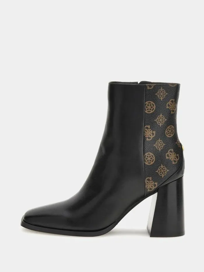 Women York Mixedleather Ankle Boots Brown Guess Boots And Booties
