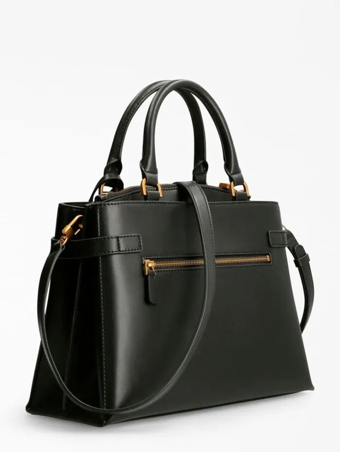 Women Zadie Charm Handbag Black Guess Handbags
