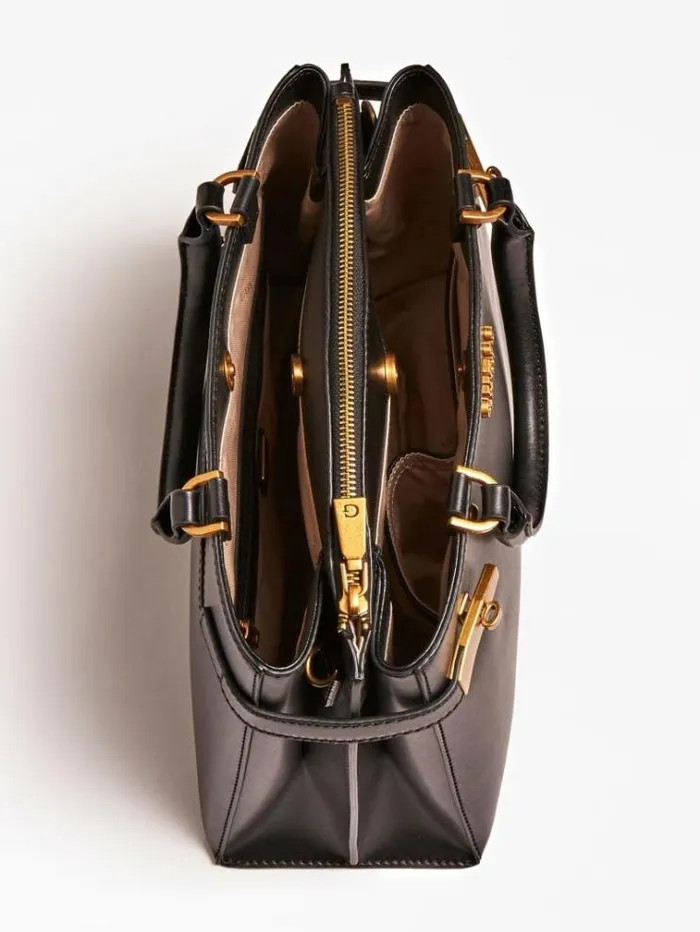 Women Zadie Charm Handbag Black Guess Handbags